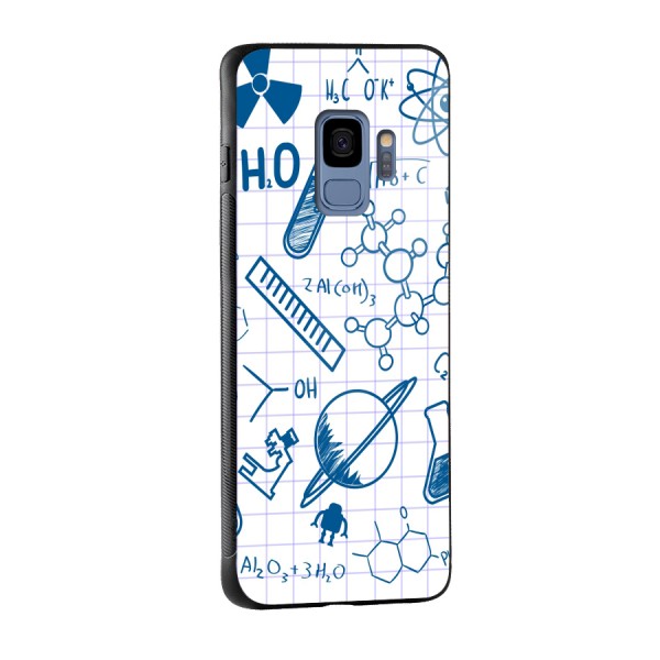 Science Notebook Glass Back Case for Galaxy S9