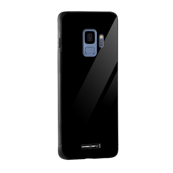 Simple Black Glass Back Case for Galaxy S9
