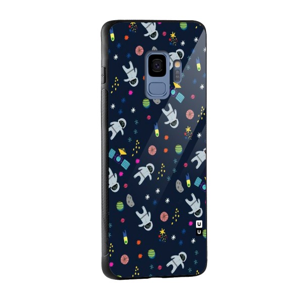 Spaceman Dance Glass Back Case for Galaxy S9