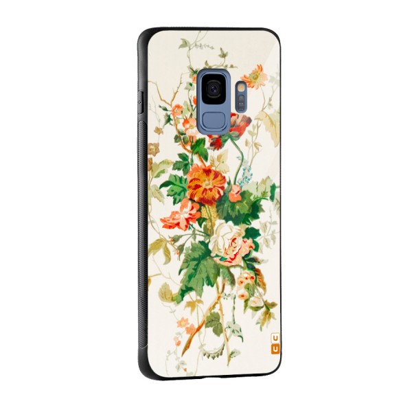 Summer Floral Glass Back Case for Galaxy S9