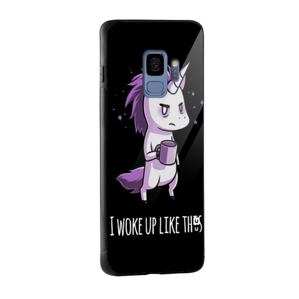 Unicorn Morning Glass Back Case for Galaxy S9