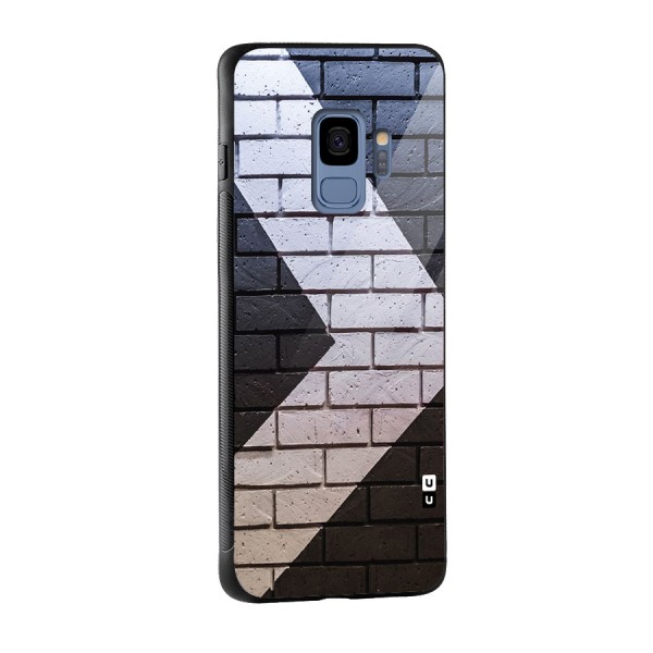 Wall Arrow Design Glass Back Case for Galaxy S9