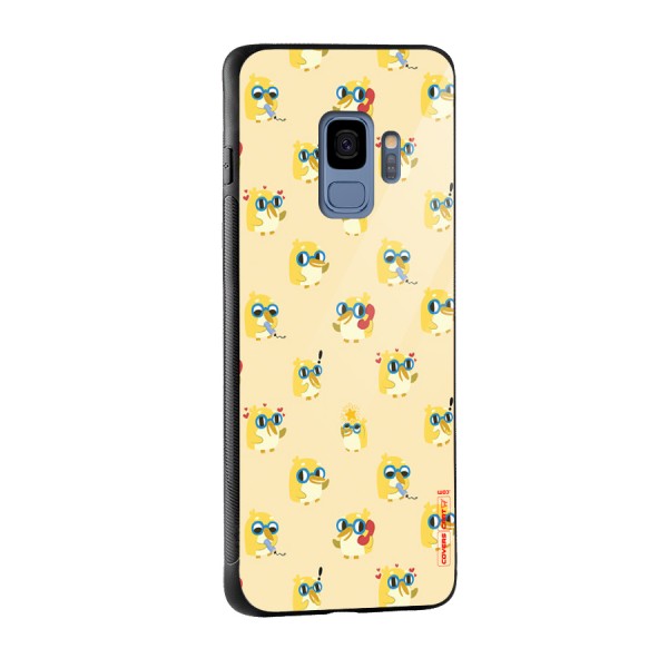 Yellow Parrot Glass Back Case for Galaxy S9