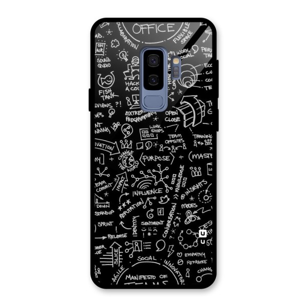 Anatomy Pattern Glass Back Case for Galaxy S9 Plus