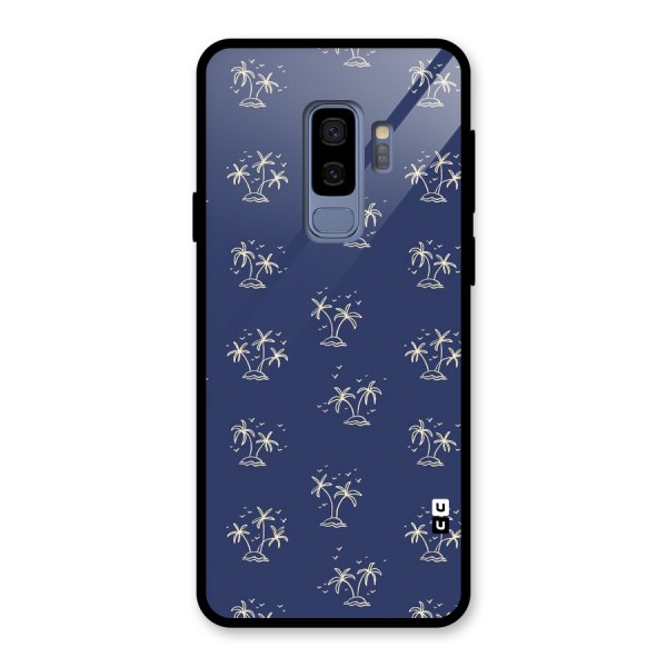 Beach Trees Glass Back Case for Galaxy S9 Plus