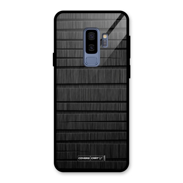 Black Abstract Glass Back Case for Galaxy S9 Plus