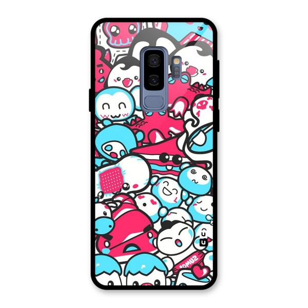 Bunny Quirk Glass Back Case for Galaxy S9 Plus
