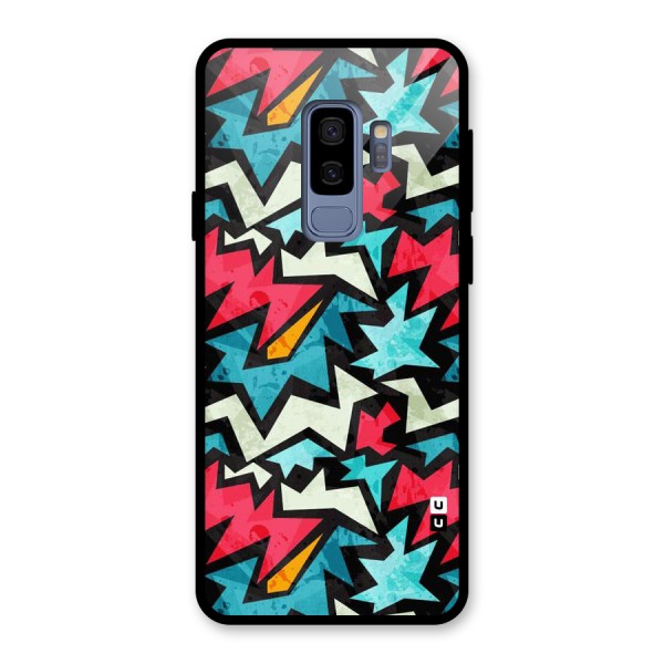 Electric Color Design Glass Back Case for Galaxy S9 Plus