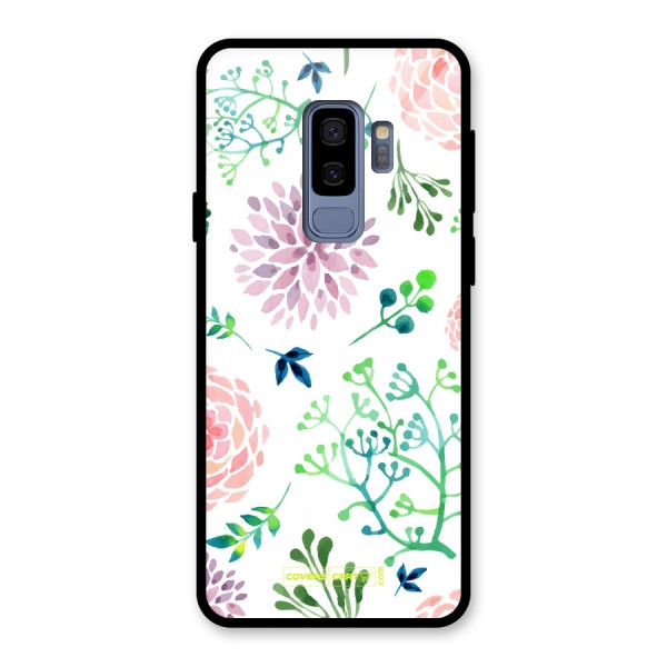 Fresh Floral Glass Back Case for Galaxy S9 Plus