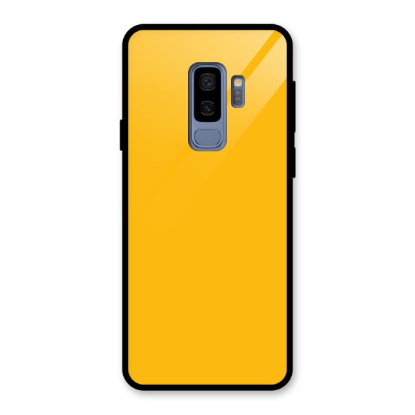Gold Yellow Glass Back Case for Galaxy S9 Plus