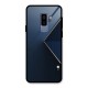 Golden Blue Triangle Glass Back Case for Galaxy S9 Plus