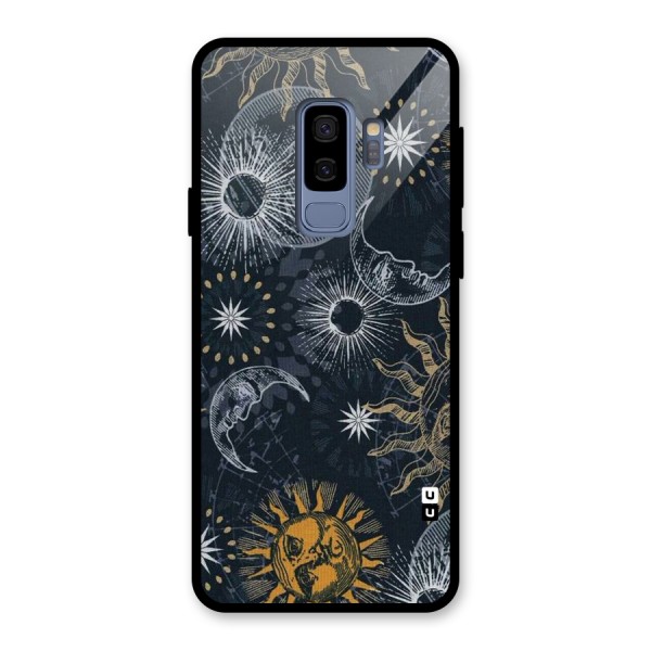 Moon And Sun Glass Back Case for Galaxy S9 Plus