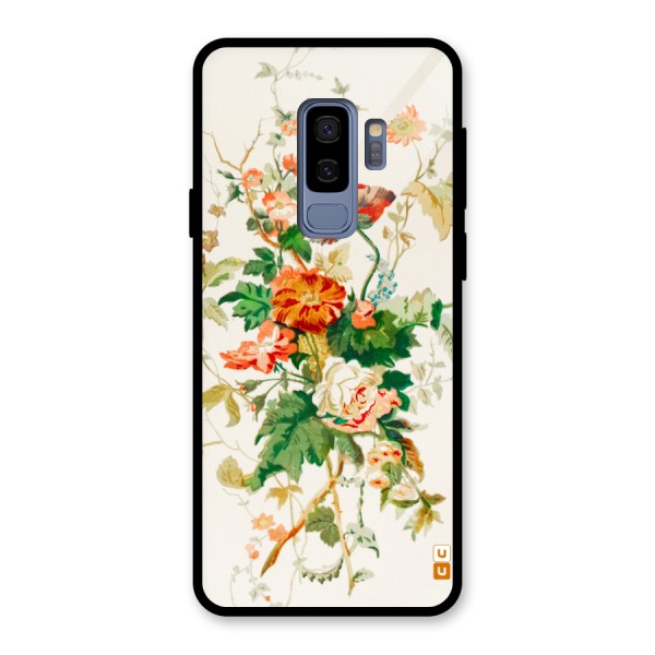 Summer Floral Glass Back Case for Galaxy S9 Plus