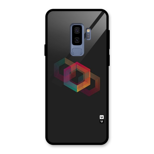 Tri-hexa Colours Glass Back Case for Galaxy S9 Plus