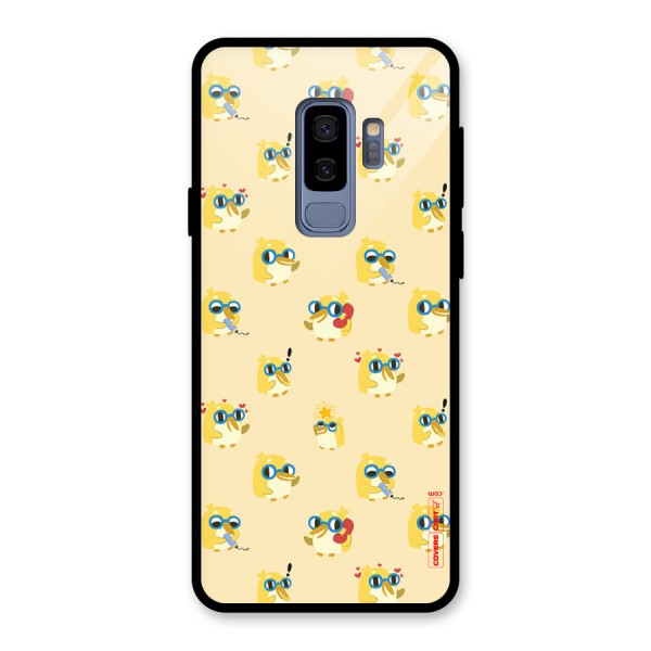Yellow Parrot Glass Back Case for Galaxy S9 Plus