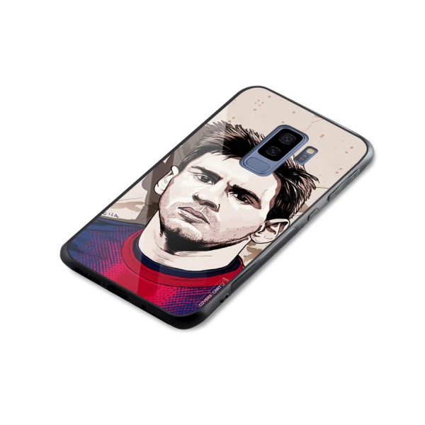 Barca King Messi Glass Back Case for Galaxy S9 Plus