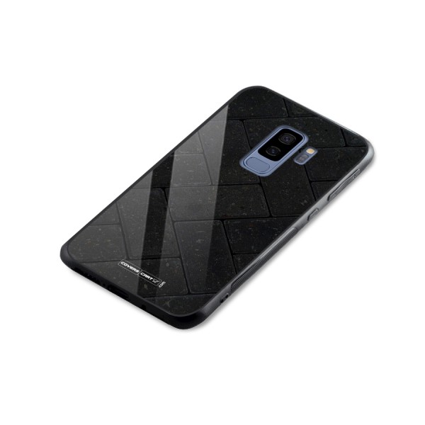 Bricks Pattern Glass Back Case for Galaxy S9 Plus