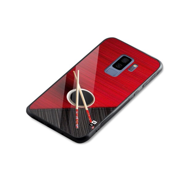 Chopstick Design Glass Back Case for Galaxy S9 Plus