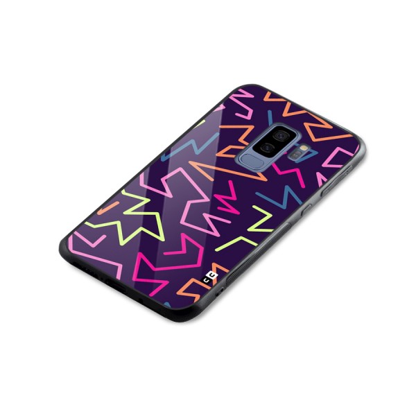 Colored Lines Glass Back Case for Galaxy S9 Plus