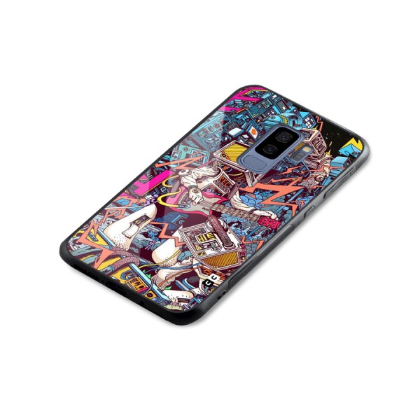 Electric Colors Glass Back Case for Galaxy S9 Plus