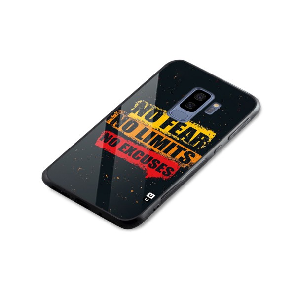 No Fear No Limits Glass Back Case for Galaxy S9 Plus