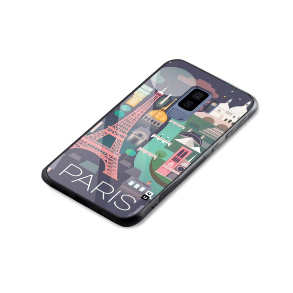 Pink Cute Tower Glass Back Case for Galaxy S9 Plus
