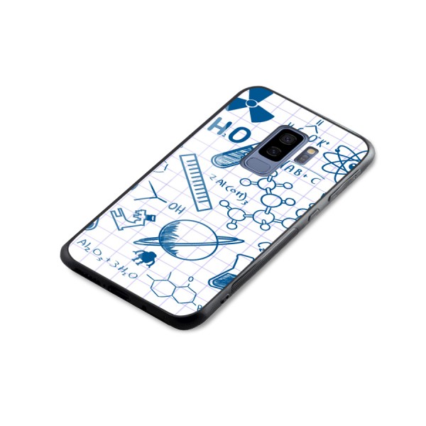Science Notebook Glass Back Case for Galaxy S9 Plus