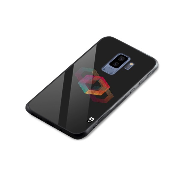 Tri-hexa Colours Glass Back Case for Galaxy S9 Plus