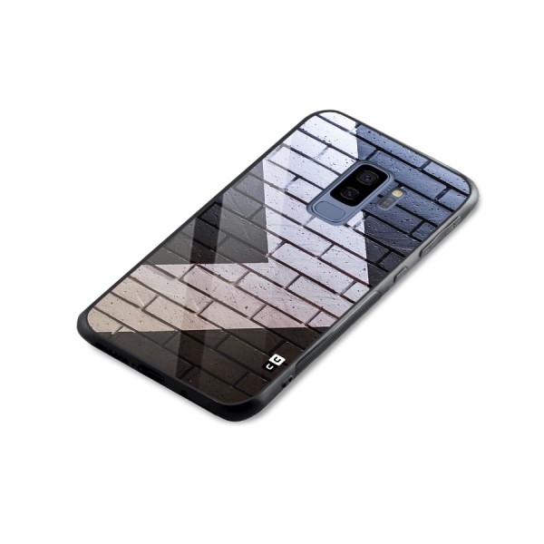 Wall Arrow Design Glass Back Case for Galaxy S9 Plus