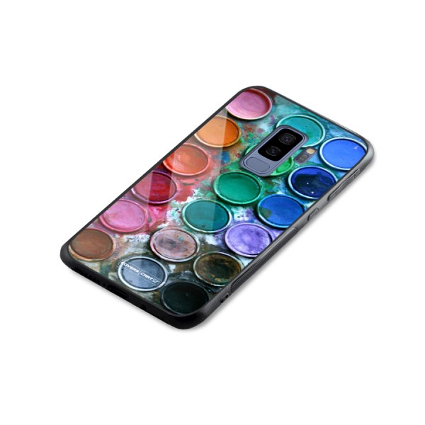 Water Paint Box Glass Back Case for Galaxy S9 Plus