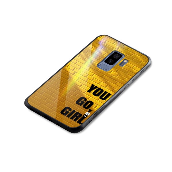You Go Girl Wall Glass Back Case for Galaxy S9 Plus