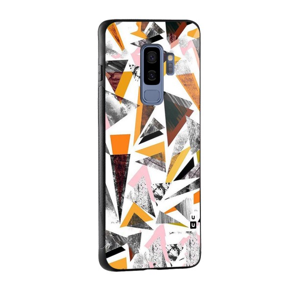 Abstract Sketchy Triangles Glass Back Case for Galaxy S9 Plus