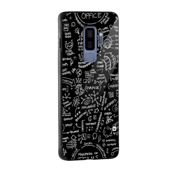 Anatomy Pattern Glass Back Case for Galaxy S9 Plus