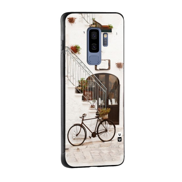 Bicycle Wall Glass Back Case for Galaxy S9 Plus