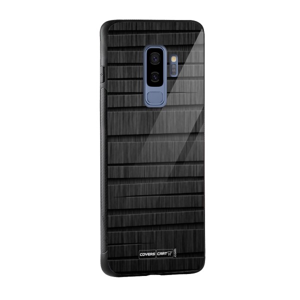 Black Abstract Glass Back Case for Galaxy S9 Plus