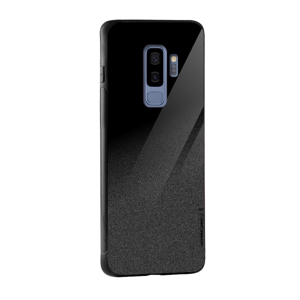 Black Grey Noise Fusion Glass Back Case for Galaxy S9 Plus