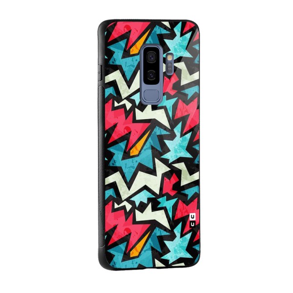 Electric Color Design Glass Back Case for Galaxy S9 Plus