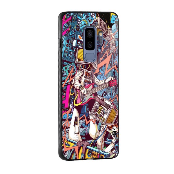 Electric Colors Glass Back Case for Galaxy S9 Plus