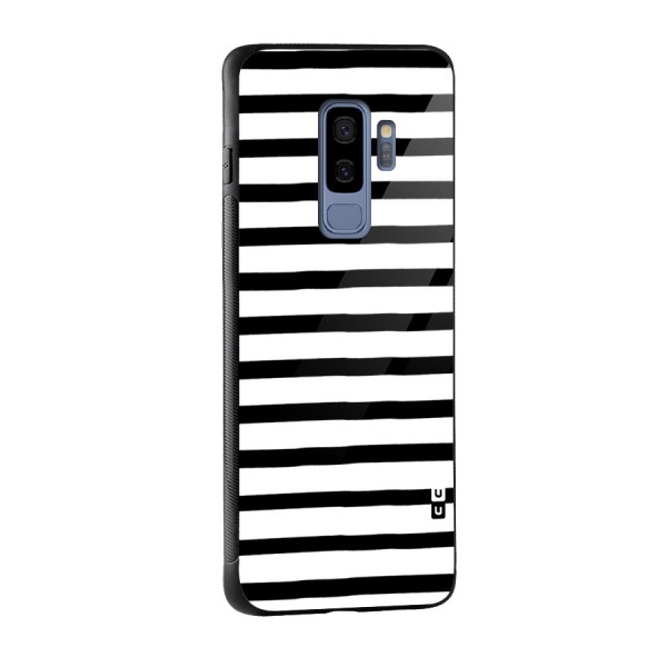 Elegant Basic Stripes Glass Back Case for Galaxy S9 Plus