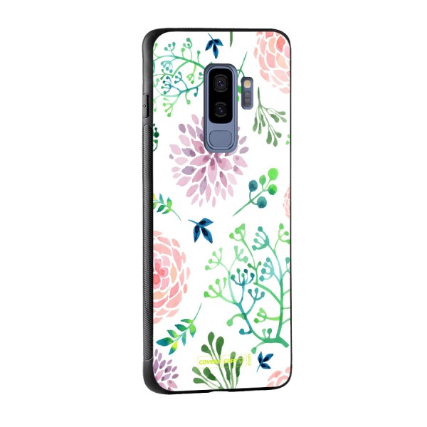 Fresh Floral Glass Back Case for Galaxy S9 Plus