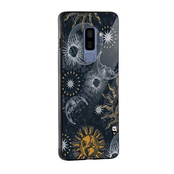 Moon And Sun Glass Back Case for Galaxy S9 Plus