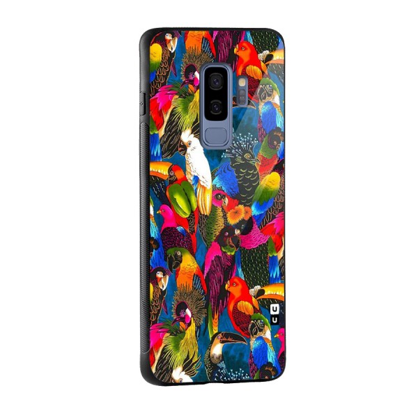 Parrot Art Glass Back Case for Galaxy S9 Plus