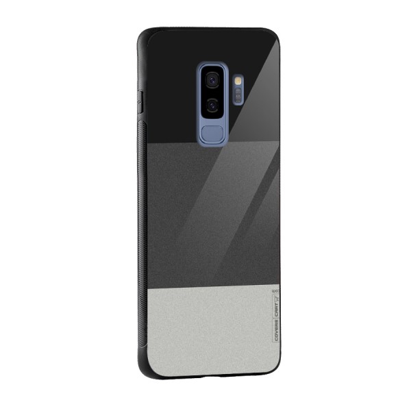 Pastel Black and Grey Glass Back Case for Galaxy S9 Plus