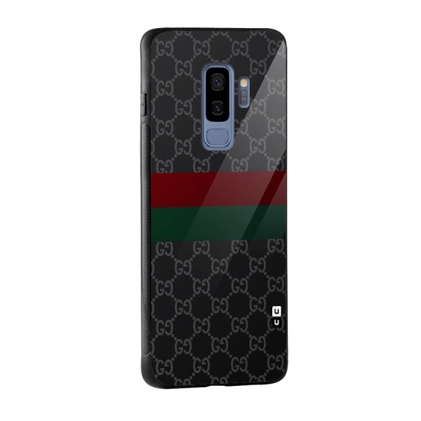 Royal Stripes Design Glass Back Case for Galaxy S9 Plus