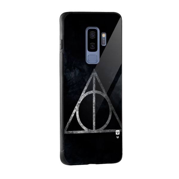 Rugged Triangle Design Glass Back Case for Galaxy S9 Plus