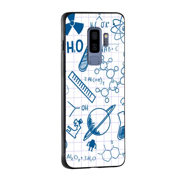 Science Notebook Glass Back Case for Galaxy S9 Plus