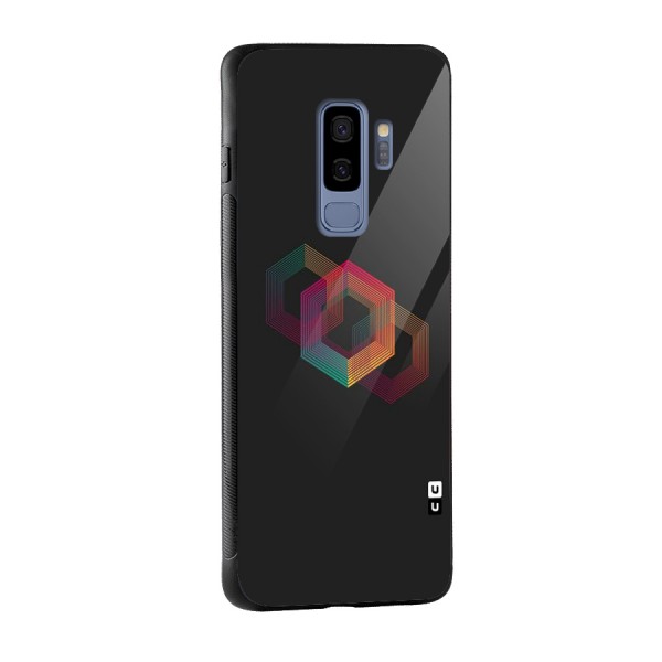 Tri-hexa Colours Glass Back Case for Galaxy S9 Plus