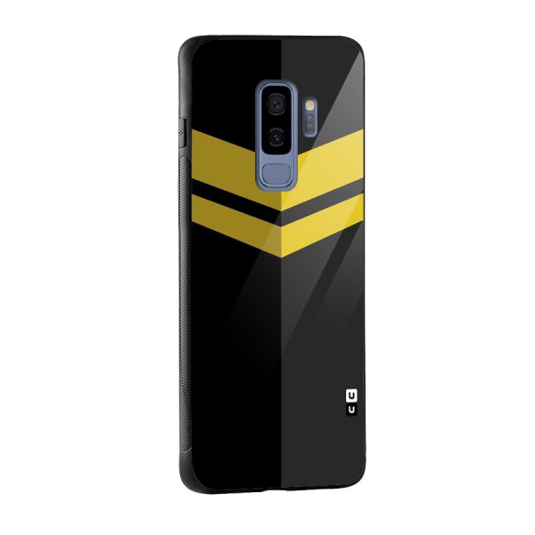 Yellow Lines Glass Back Case for Galaxy S9 Plus