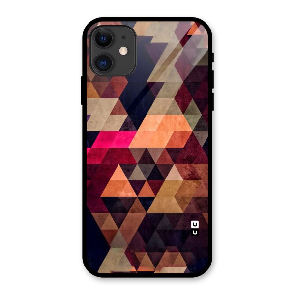 Abstract Beauty Triangles Glass Back Case for iPhone 11