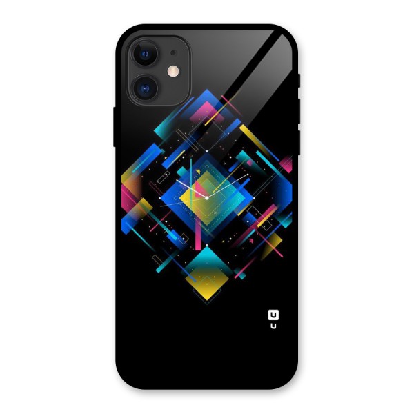 Abstract Clock Glass Back Case for iPhone 11
